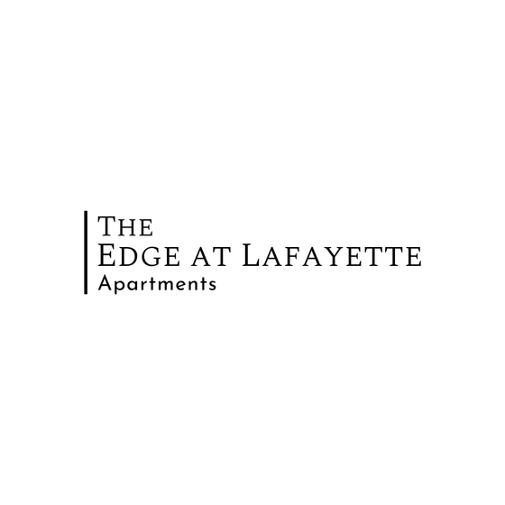 The Edge at Lafayette Apartments logo in a sleek black font on a clean white background.