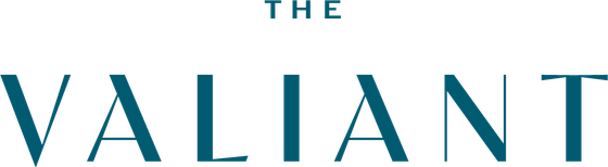 Sleek logo design for 'The Valiant' in elegant, modern typography.