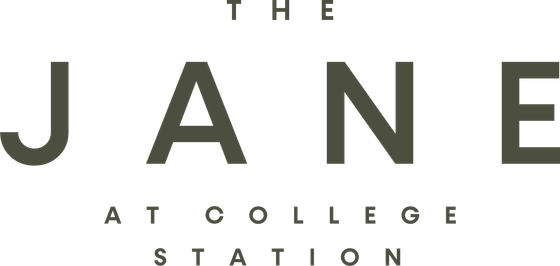 Elegant logo for The Jane at College Station, featuring bold typography with a modern and sophisticated design.
