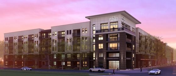 AMLI North Park rendering during sunset
