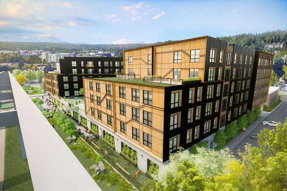 Exterior daytime shot of Redmond Way building