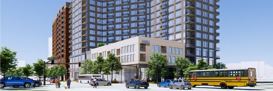 Exterior daytime shot of AMLI Golden Triangle