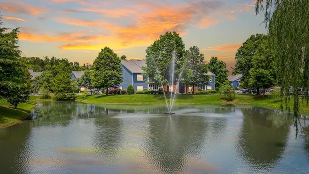 Lake with walking paths for residents