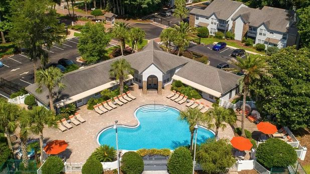 aerial of pool