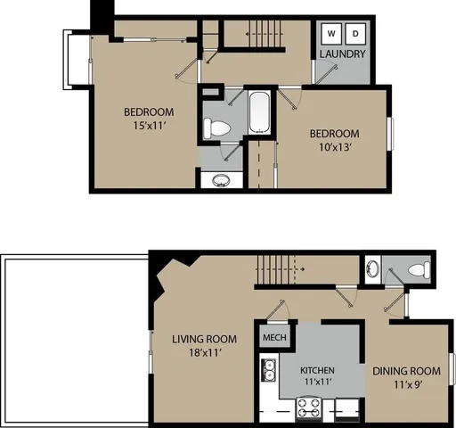 Two bedroom townhome