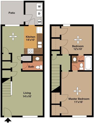 2 bed