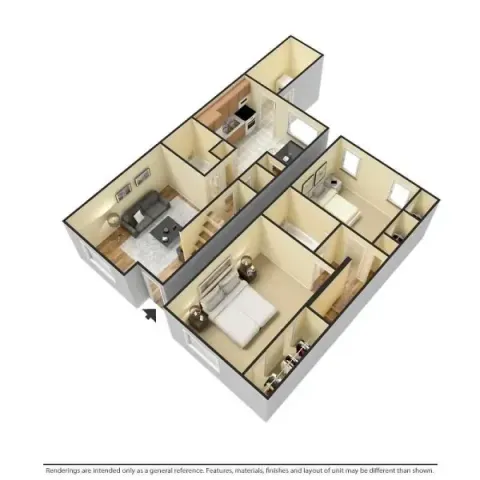 2 bed