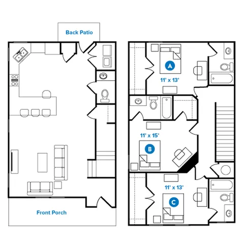 3 Bed 3.5 Bath