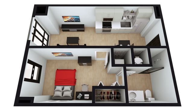 A: 1 BED 1 BATH