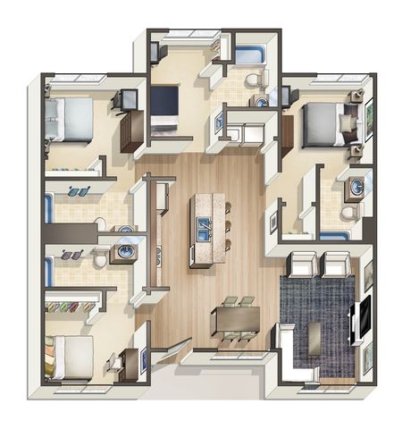 A: 4 BED 4 BATH