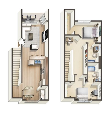 E: 2 BED 2 BATH