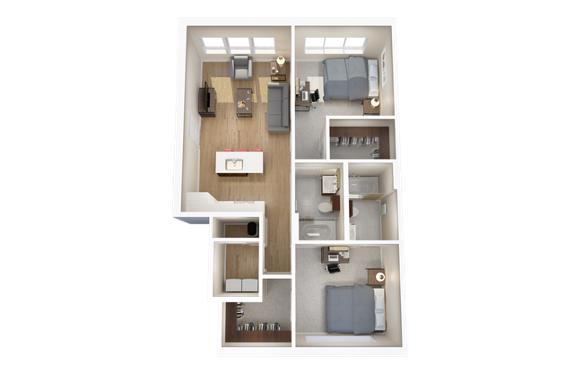 B1: 2 Bed 2 Bath