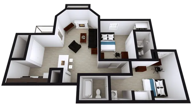 2 Bed 2 Bath