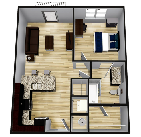A1: 1 Bed 1 Bath