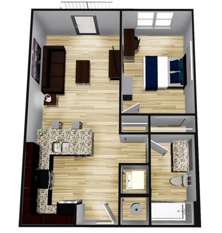 B1: 1 Bed 1 Bath
