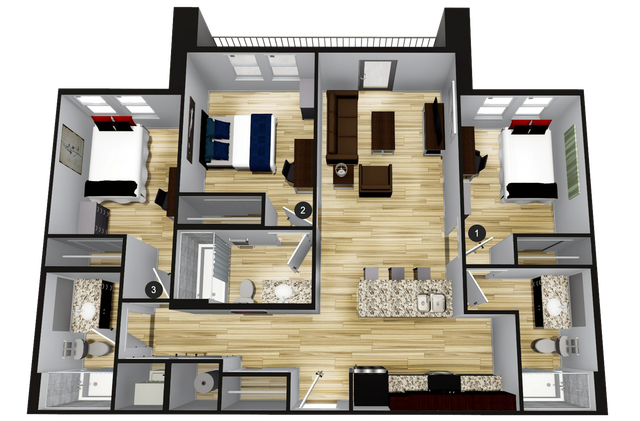 A3: 3 Bed 3 Bath