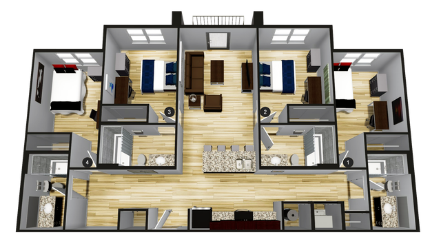 A4: 4 Bed 4 Bath