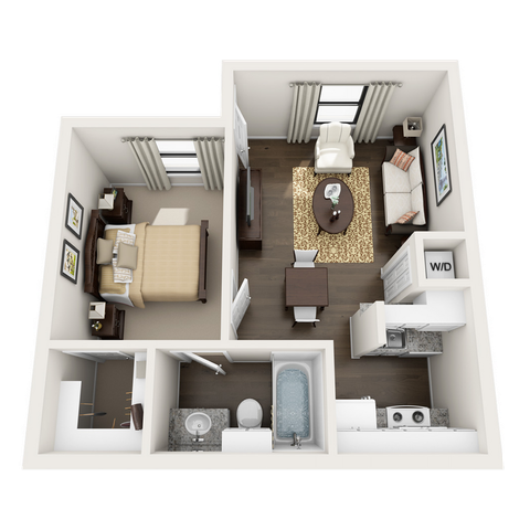 A1: 1 Bed 1 Bath