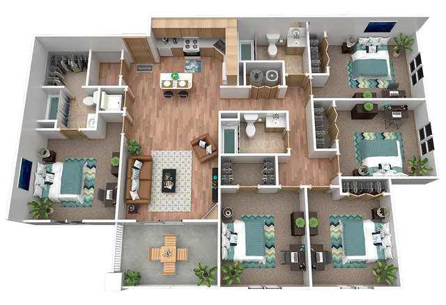 E1: 5 Bed 3 Bath