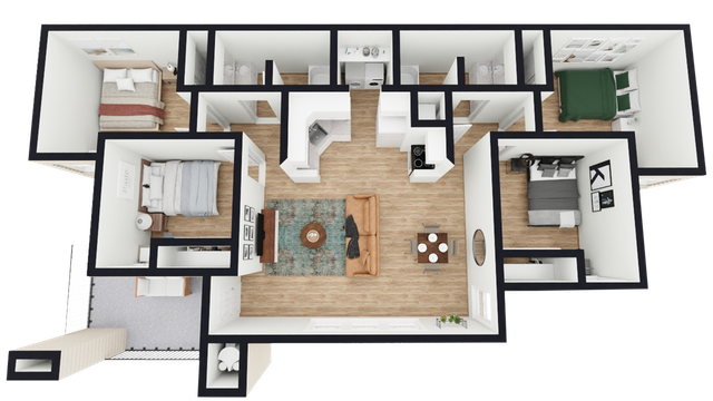 D1: 4 Bed 2 Bath