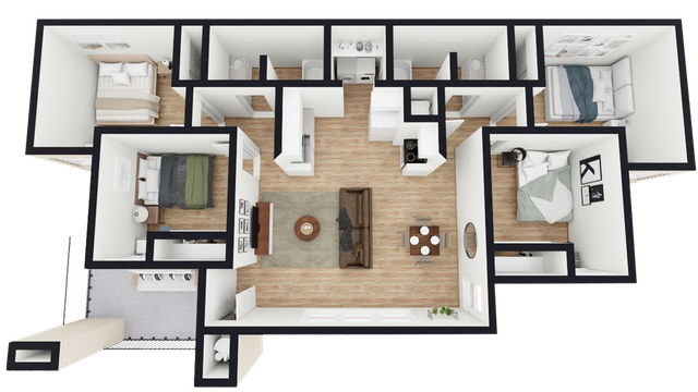 D2: 4 Bed 2 Bath