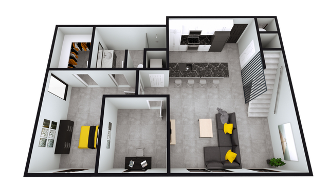 A2: 1 Bed 1 Bath