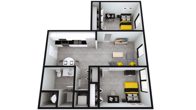 B1: 2 Bed 1 Bath