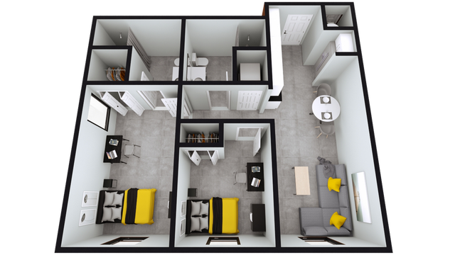 B2: 2 Bed 2 Bath