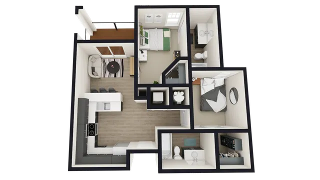 B2: 2 Bed 2 Bath