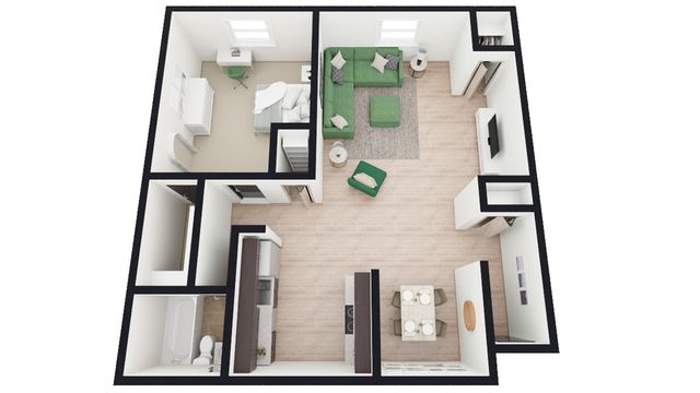 A1: 1 Bed 1 Bath