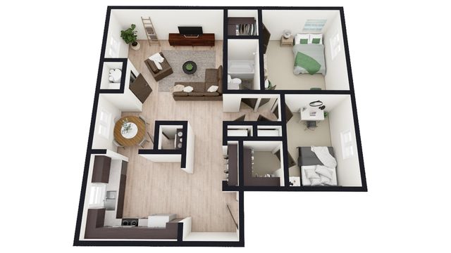 B2: 2 Bed 1 Bath