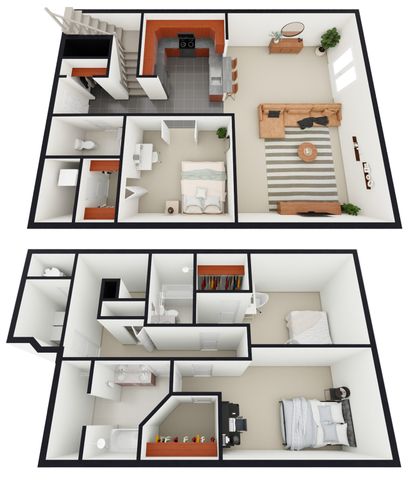 J: 3 Bed 2.5 Bath
