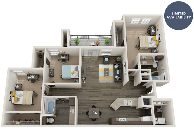C1 UP: 3 Bed 2 Bath - Limited