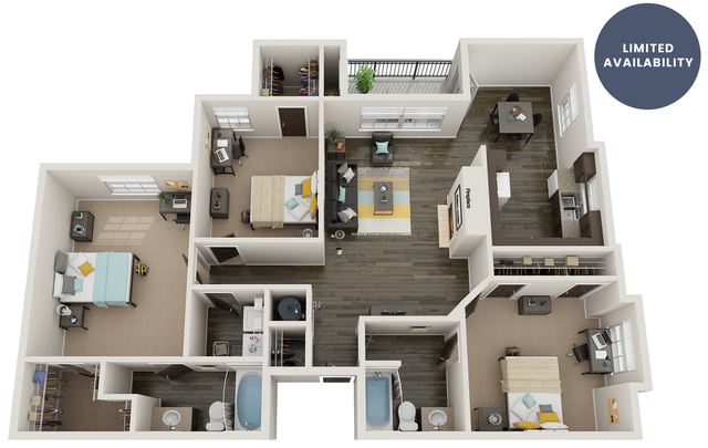 C2 UP: 3 Bed 2 Bath - Limited