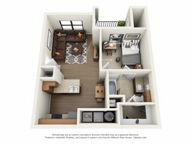 1 Bed 1 Bath