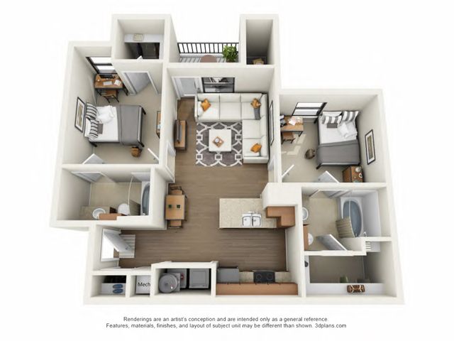 2 Bed 2 Bath