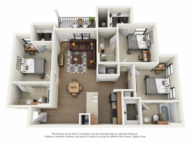 3 Bed 3 Bath