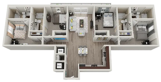 F: 4 Bed 4 Bath