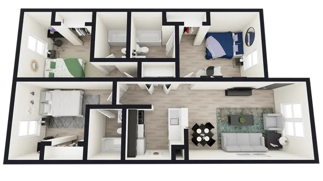 C1: 3 Bed 3 Bath