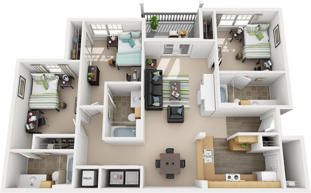 3 Bed 3 Bath