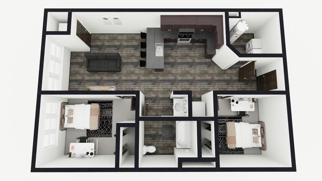 2 Bed 1 Bath | 203