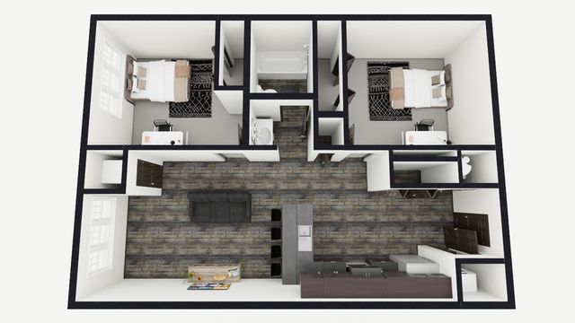 2 Bed 1 Bath | 206