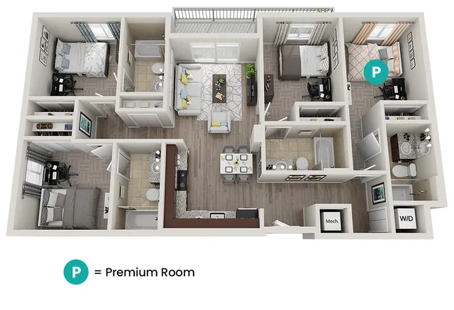 E: 4 Bed 4 Bath