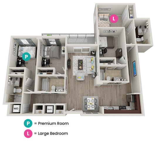 H: 4 Bed 4 Bath