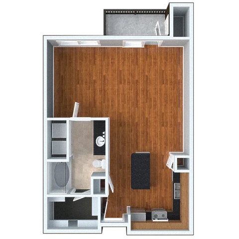 Studio 1 Bath