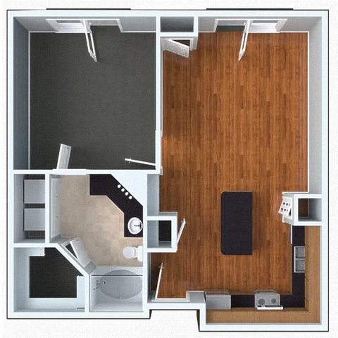 A2: 1 Bed 1 Bath