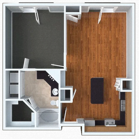 A1: 1 Bed 1 Bath