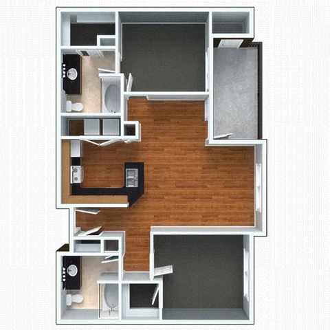 B3: 2 Bed 2 Bed