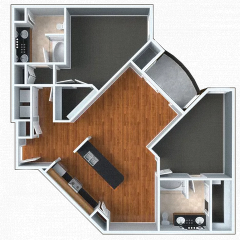B4: 2 Bed 2 Bath