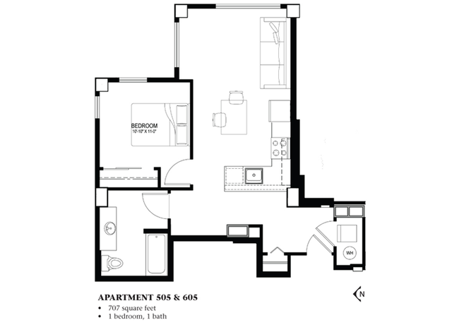 Russell Hall-Apartment 05-Floorplan